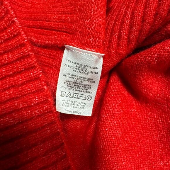 Loft Womens Red Mock Neck Sweater Size Large - Picture 5 of 5